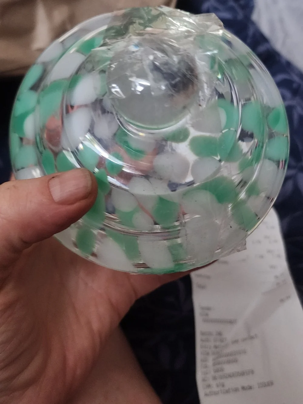 Glass Decorative Cupcake Jar with Mint Green Accent Lid - Home Accents